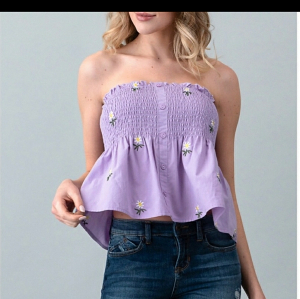 Light Purple Smocked Tube Top PRICE DROP